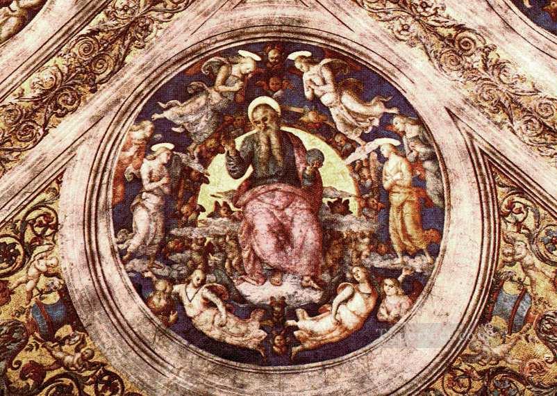 God the Creator and Angels Renaissance Pietro Perugino Oil Paintings
